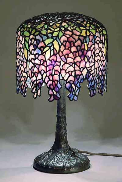 Pony Wisteria table Lamp leaded Glass & Bronze, Design of Tiffany Studios