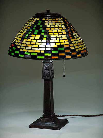 12" Indian Basket Lamp design of Tiffany Studios