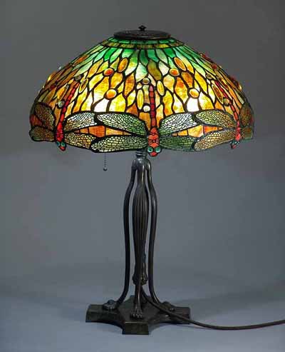 18" Dragonfly Tiffany style Lamp