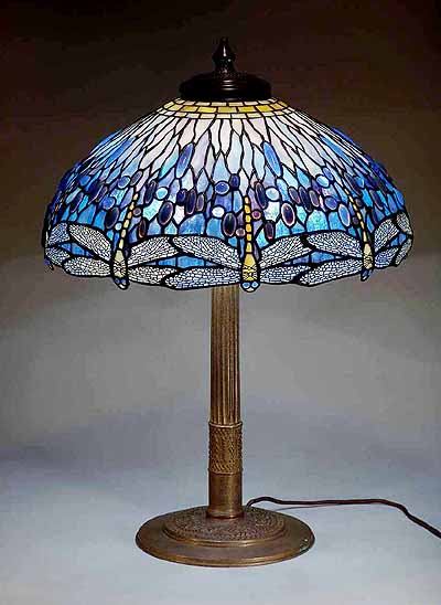 22" Dragonfly Tiffany lamp Design of Tiffany Studios