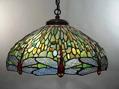 22" Dragonfly Tiffany chandelier hanging lamp