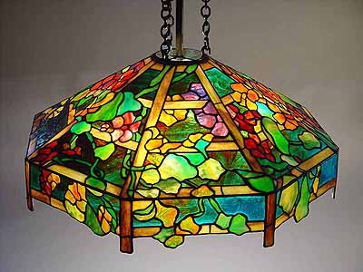 25" Nasturtium Tiffany chandelier Trellis