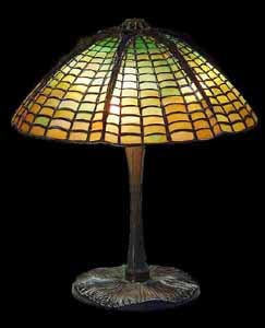 Tiffany table lamps: geometric designs