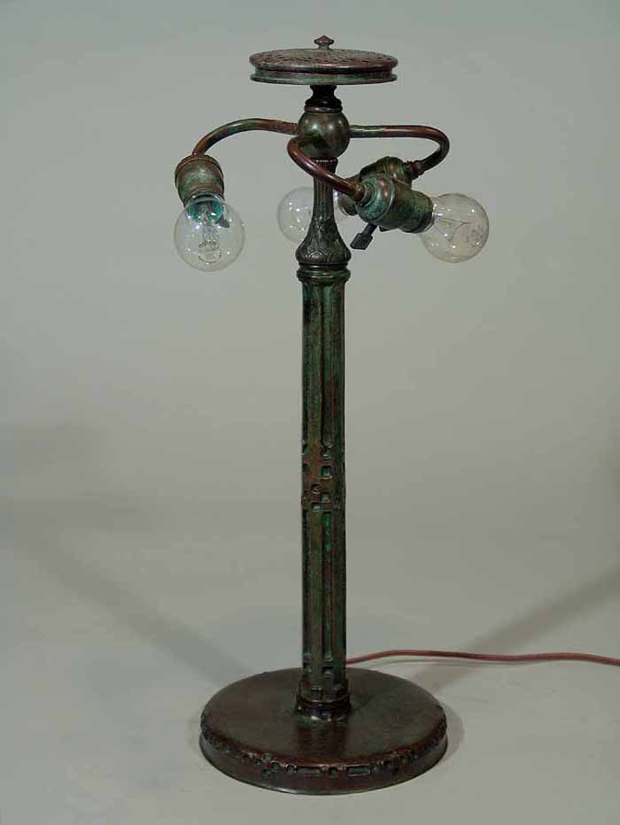 Indian # 528 Bronze cast Tiffany table lamp base