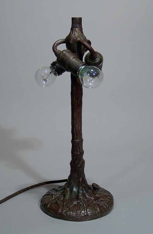 Bronze cast Tiffany table lamp base Small Tree Trunk #349