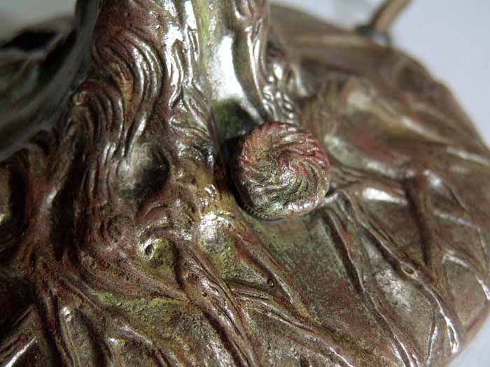 Bronze cast lamo base