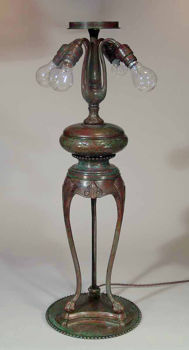 Bronze cast Tiffany table lamp base