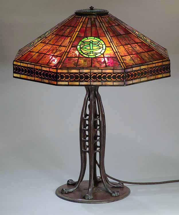 20" Tiffany Lamp shade Libary lamp #1914 with individual Company Logo