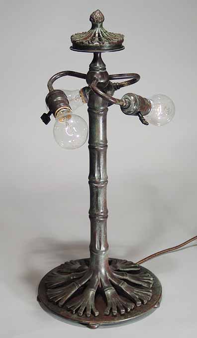 Bronze cast Tiffany lamp Bamboo