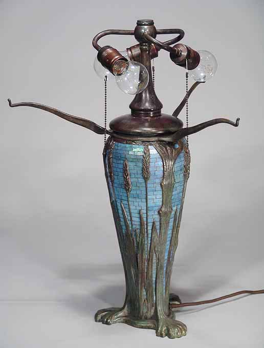 WHEAT MOSAIC # 151 Bronze cast Tiffany lamp base