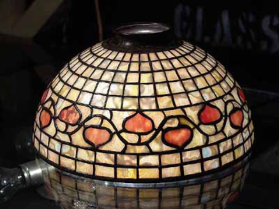 12" ACORN TIFFANY LEADED GLASS LAMP SHADE