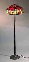 18" Oriental Poppy Tiffany floor lamp
