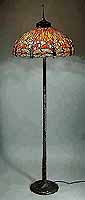 22" Dragonfly Tiffany floor Lamp amber
