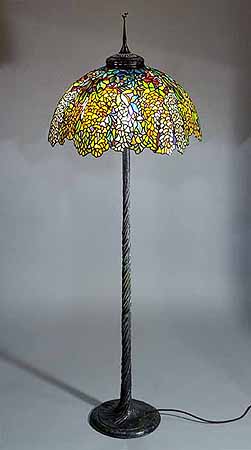 22" Laburnum Leaded glass and Bronze Tiffany Lamp