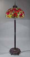 26" Oriental Poppy Tiffany Lamp