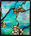 Dogwood Tiffany Leaded Glass Panel