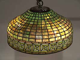 Greek key Tiffany Lamp