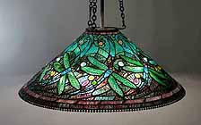 28 Inch Swirling Dragonfly Tiffany Lamp