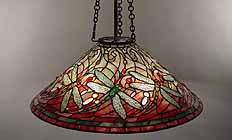 28 Inch Swirling Dragonfly Tiffany Lamp