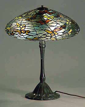 16" Butterflies Lamp on #333 Lumis bronze lamp base