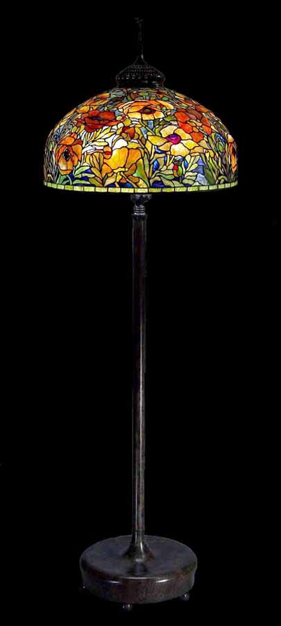 TIFFANY Oriental Poppy floor Lamp