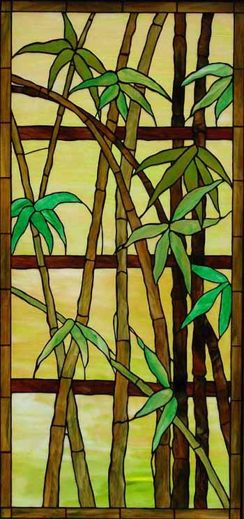 Bamboo Tiffany leaded glass Tiffany window