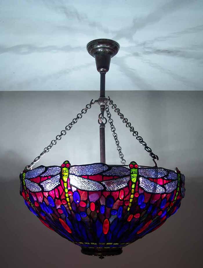 Leaded Glass & Bronze Tiffany lamp