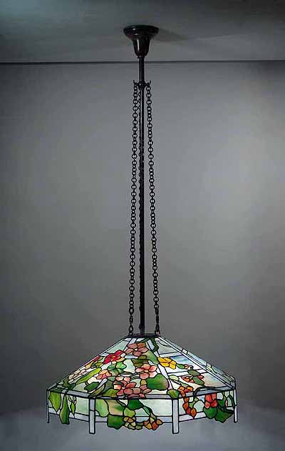 Nasturtium Trellis Tiffany Lamp