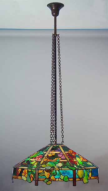 25" Nasturtium Trellis Tiffany hanging lamp #607