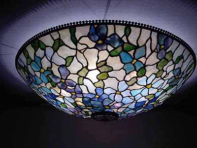 31 INCH CLEMATIS TIFFANY CHANDELIER CEILING LAMP