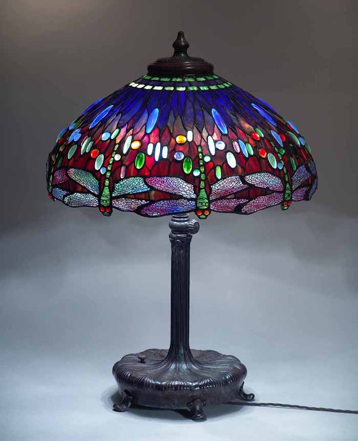 22" Scarab Blue Dragonfly Tiffany lamp #1507