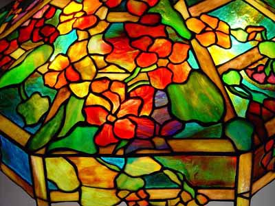 Nasturtium Trellis Tiffany hanging lamp