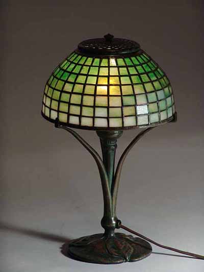 8" Geometric Tiffany Lamp