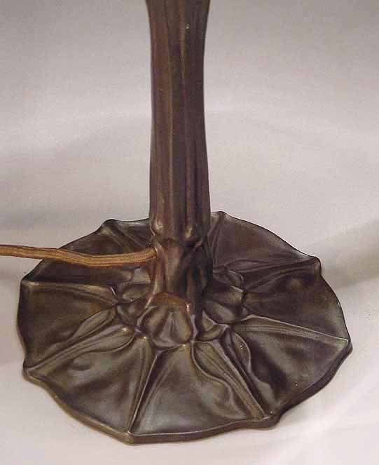 Bronze cast tiffany lamp base