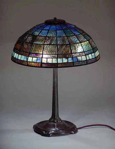 16" geometric Tiffany lamp #1501