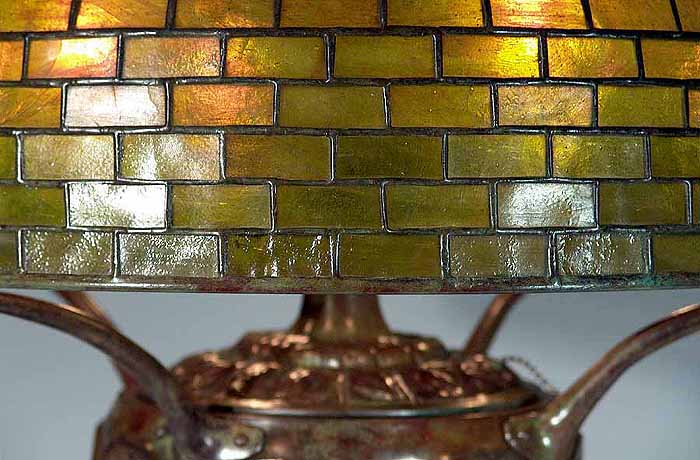 Leaded Glass & Bronze Tiffany lamp