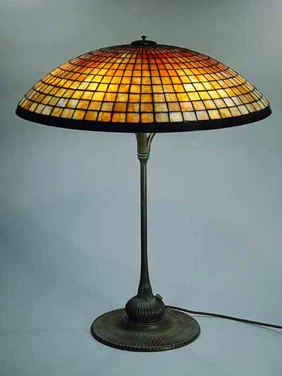 24" Parasol leaded Glass lamp