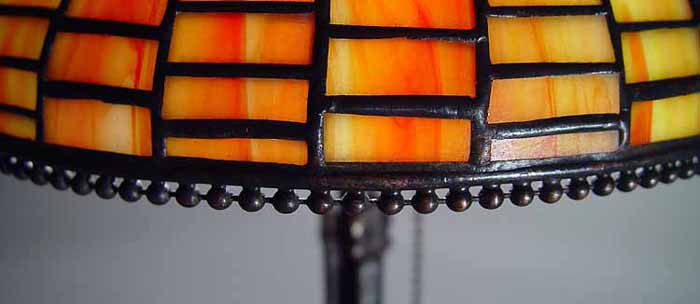 Leaded Glass & Bronze Tiffany lamp