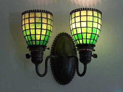 Tiffaby leaded glass Wall Scone double