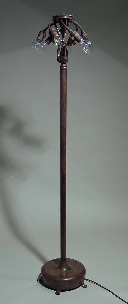 Bronze cast Tiffany floor lamp base