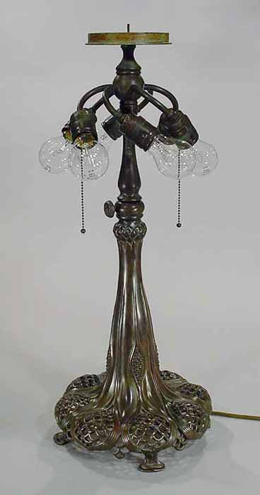 Bronze cast Tiffany table lamp base