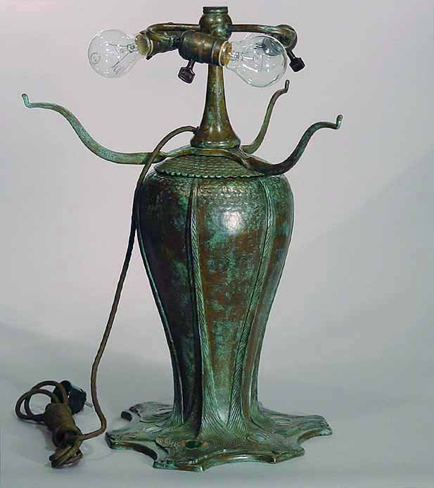 Bronze cast Tiffany table lamp base