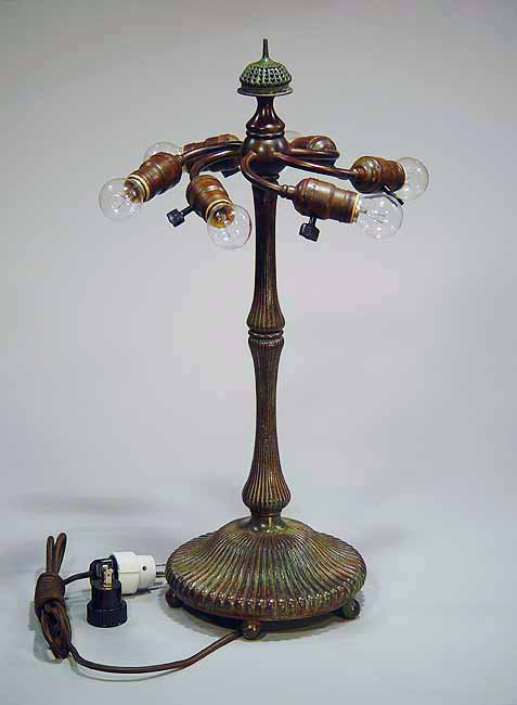 Bronze cast Tiffany table lamp base