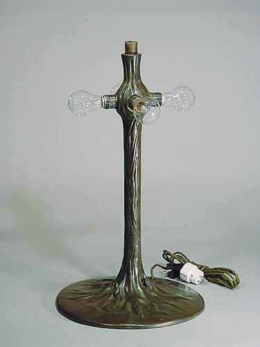 Bronze casted Tiffany Lamp base # 342 Large Tree trunk