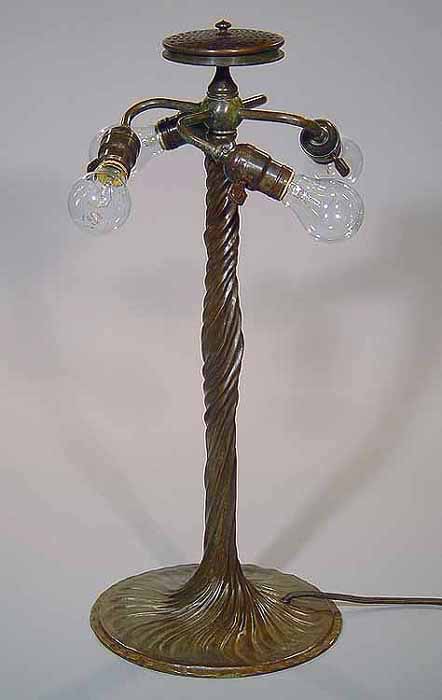 Bronze cast Tiffany table lamp base