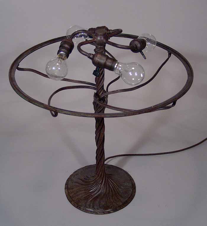 Bronze cast Tiffany table lamp base