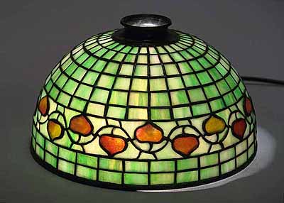 10 INCH ACORN TIFFANY LEADED GLASS LAMP SHADE