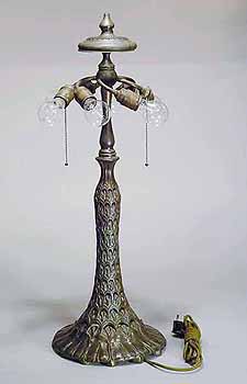 #542 ARC AND LEAF Tiffany Bronze casted lamp base
