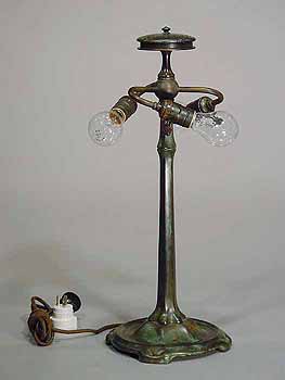 SMALL STICK BRONZE CASTED  LAMP BASE #533 DESIGN OF TIFFANY STUDIOS NEW YORK