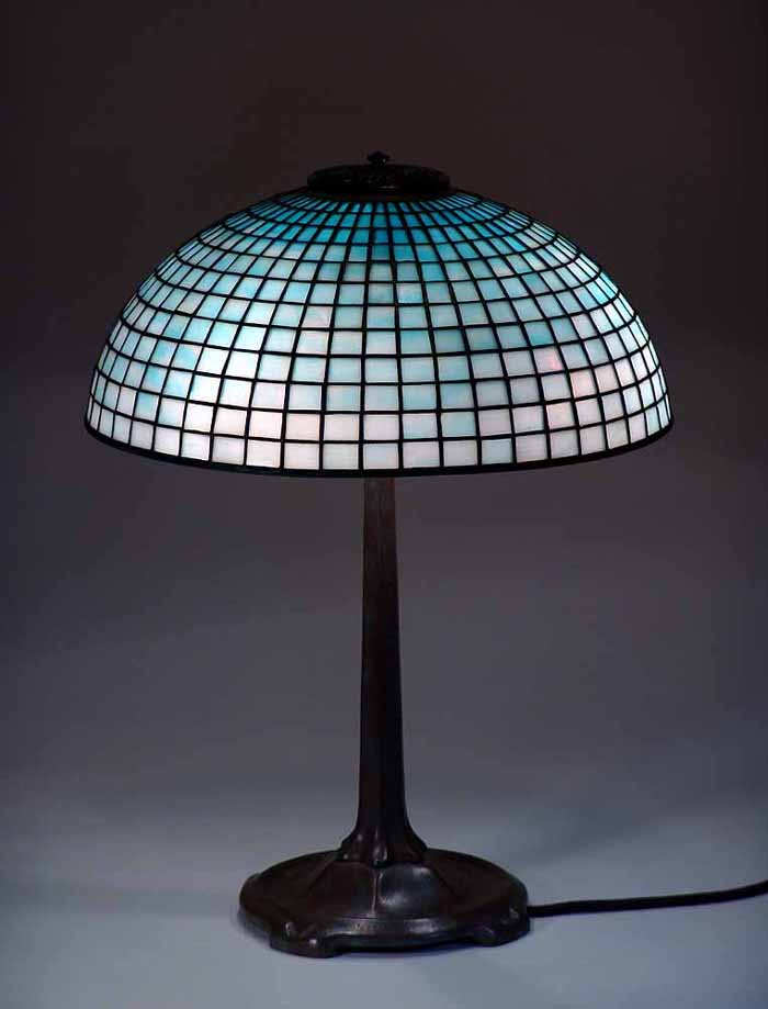 16" Geometric Tiffany Lamp  TCO 1  Design of Dr. Grotepass Studios